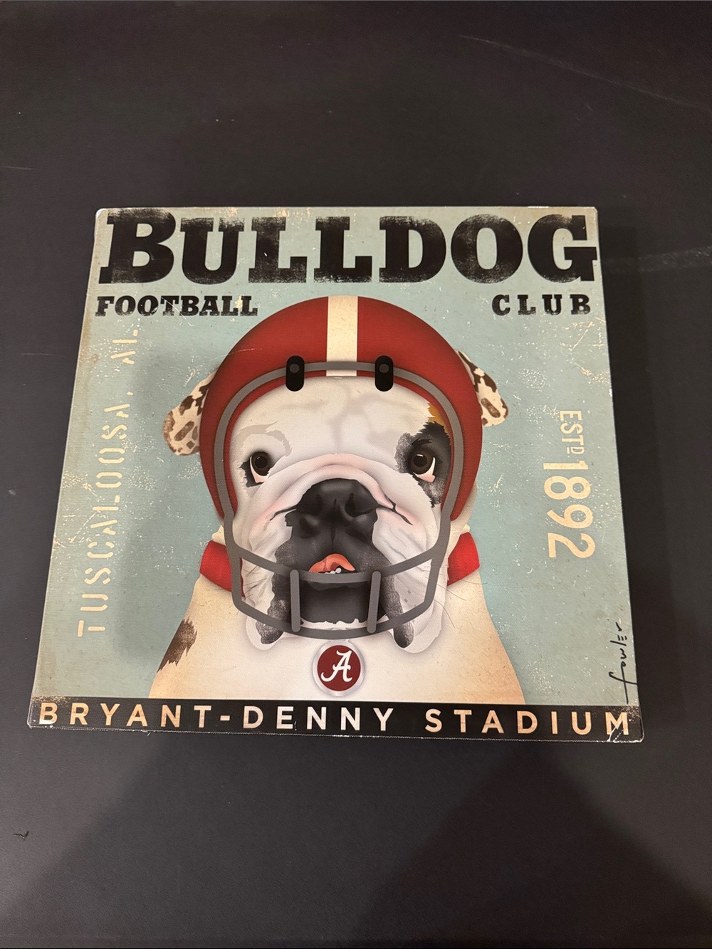 Bulldog Football Club Wall Art - Alabama